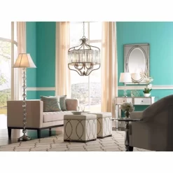 Vienna Full Spectrum Stella Antique Soft Silver Chandelier 22" Wide French Crystal Glass 6-Light Fixture For Dining Room House Foyer Kitchen Island -Light Up Deals Store GUEST 9656b9f1 6769 4991 bd5f 41e9fd1042bc