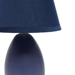 9.45" 2pk Petite Ceramic Oblong Bedside Table Desk Lamps With Matching Tapered Drum Shade Blue - Creekwood Home -Light Up Deals Store GUEST 972ea1c1 5821 4c72 9505 08cf94321427