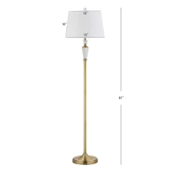 61" Crystal/Metal Harper Floor Lamp (Includes LED Light Bulb) Gold - JONATHAN Y -Light Up Deals Store GUEST 9732ea26 2517 4914 96a9 95bfcff042c0