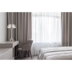 22" Metal Table Lamp Brushed Steel - Cal Lighting