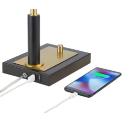 Possini Euro Design Possini Euro Hayven Desk Lamp With Dual USB Ports In Warm Gold With Black -Light Up Deals Store GUEST 9813c7ef ea8b 472e a573 00c4eeb97aa1