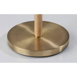 Madeline Floor Lamp Natural Rubberwood Antique Brass - Adesso -Light Up Deals Store GUEST 98730b65 d786 4cd0 bf36 c6f29dd84d9c