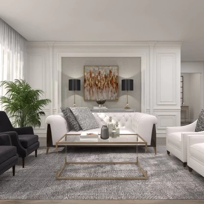 Metal Buffet Lamp With Drum Shade Black - Olivia & May 18 Metal Buffet Lamp With Drum Shade Black - Olivia & May - Image 18