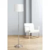 360 Lighting Modern Floor Lamp 66" Tall Brushed Nickel Satin White Hardback Drum Shade For Living Room Reading Bedroom Office