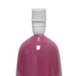 10.04" Traditional Ceramic Thimble Base Bedside Table Desk Lamp With Matching Fabric Shade Mauve - Simple Designs -Light Up Deals Store GUEST 9eddab2b 06cf 4495 b172 1b7f04cf2063