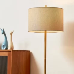 62" Cove Light Faux Wood Floor Lamp With Jute Shade - Globe Electric -Light Up Deals Store GUEST a108ef27 5448 49f8 b1e1 f56979687037