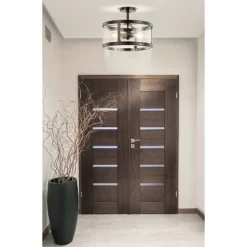 15" Iron And Glass Herndon Modern LED Flush Mount - Jonathan Y -Light Up Deals Store GUEST a12c8e0d e7c1 4c63 ae0c 8d6f785c2d2a