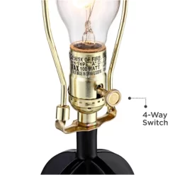 360 Lighting Marcel Industrial Table Lamps 24 1/4" High Set Of 2 With USB Charging Port And Nightlight LED Black Drum Shade For Bedroom Bedside Desk 9 360 Lighting Marcel Industrial Table Lamps 24 1/4" High Set Of 2 With USB Charging Port And Nightlight LED Black Drum Shade For Bedroom Bedside Desk -Light Up Deals Store GUEST a2307e8f 3faf 448c a0fd 7ffba43a7510 1