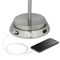 360 Lighting Reiner Modern Accent Table Lamp 23" High Blue Green Glass Nickel With USB And AC Power Outlet In Base Off White Drum Shade For Home Desk 9 360 Lighting Reiner Modern Accent Table Lamp 23" High Blue Green Glass Nickel With USB And AC Power Outlet In Base Off White Drum Shade For Home Desk -Light Up Deals Store GUEST a4b5abc3 5474 4651 8720 812e273cb860 1