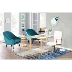 73" Marcel Floor Lamp Blue/Gold/White - LumiSource -Light Up Deals Store GUEST a525c053 6d0a 492a a9a8 9441b3d657c3