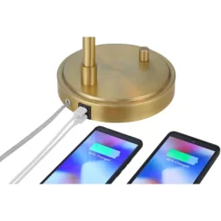 Possini Euro Design Possini Euro Vaile Desk Lamp With Dual USB Ports Warm Gold With Glass Shade -Light Up Deals Store GUEST a642064a 0eab 4bed 9e47 2cd76b7cd821