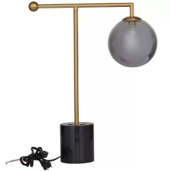 19" X 6" Metal Orb Desk Lamp With Marble Base Silver - Olivia & May -Light Up Deals Store GUEST a6ddfc02 31a2 4978 9c72 2c8cbcaea54a
