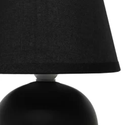 8.66" 2pk Petite Ceramic Orb Base Bedside Table Lamps With Matching Tapered Drum Shade Black - Creekwood Home -Light Up Deals Store GUEST a78a0f0b 1513 4b6b aba8 37faa3e98c0b