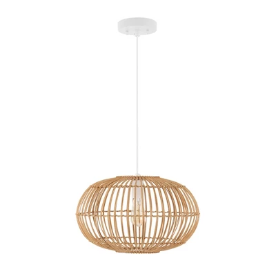17.5" 1-Light Leo Farmhouse Coastal Rattan LED Pendant Brown - JONATHAN Y 13 17.5" 1-Light Leo Farmhouse Coastal Rattan LED Pendant Brown - JONATHAN Y - Image 13