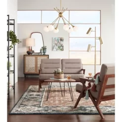 360 Lighting Andi Modern Mid Century Table Lamp 24 1/2" High Hammered Brown Ceramic Red Oak Wood Off White Shade For Bedroom Living Room Bedside Desk -Light Up Deals Store GUEST aab21649 57f8 42aa ac27 f85c87fb15a8