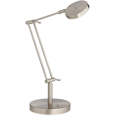 360 Lighting Xenos Modern Desk Lamp 20" High Satin Nickel With USB Charging Port LED Adjustable Arm White Head For Bedroom Living Room Bedside Reading 8 360 Lighting Xenos Modern Desk Lamp 20" High Satin Nickel With USB Charging Port LED Adjustable Arm White Head For Bedroom Living Room Bedside Reading - Image 8