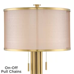 Possini Euro Design Granview Modern Table Lamp 32 1/2" Tall Brass Column Taupe Organza Outer Off White Linen Inner Drum Shade For Bedroom Living Room 10 Possini Euro Design Granview Modern Table Lamp 32 1/2" Tall Brass Column Taupe Organza Outer Off White Linen Inner Drum Shade For Bedroom Living Room -Light Up Deals Store GUEST ab5a4ef5 5251 4563 a797 c96730966c4d