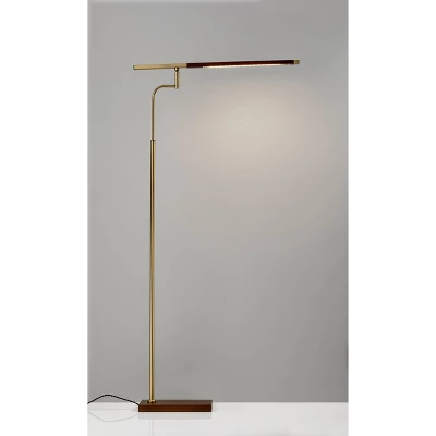 50.5" X 62.5" 3-way Barrett Floor Lamp (Includes LED Light Bulb) Brass - Adesso 3 50.5" X 62.5" 3-way Barrett Floor Lamp (Includes LED Light Bulb) Brass - Adesso - Image 3