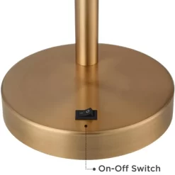 360 Lighting Industrial Modern Desk Lamp With USB And AC Power Outlet 23.5" High Antique Brass Metal For Living Room Bedroom House Bedside -Light Up Deals Store GUEST acbaaffd bdf8 48ca 85cc 4a43cb706170