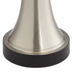 360 Lighting Seymore Modern Table Lamps 26" High Set Of 2 Silver With USB Charging Port LED Touch On Off White Drum Shade For Bedroom Living Room Desk -Light Up Deals Store GUEST ae420147 72f7 4bec 80d7 84b5238e666a