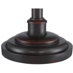 Barnes And Ivy Henson Industrial Floor Lamp 63" Tall Bronze With LED Nightlight Earthy Fabric Drum Shade For Living Room Bedroom Office House Home -Light Up Deals Store GUEST ae632412 3102 4f02 bb1c a2e942c9d6db