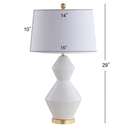 29" Ceramic Alba Geometric Table Lamp (Includes Energy Efficient Light Bulb) - JONATHAN Y -Light Up Deals Store GUEST aec05d9d e776 4bf5 bd97 5f92bbc7d7ee