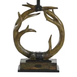 Dalton Brown Antler Table Lamp With Beige Hardback Fabric Shade - StyleCraft -Light Up Deals Store GUEST b3964e12 8d62 432e 8305 2ef2b74eb948