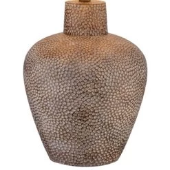 360 Lighting Bentley Rustic Farmhouse Table Lamp 29" Tall Brown Leaf Textured Hammered Pot Off White Empire Shade For Bedroom Living Room House Home -Light Up Deals Store GUEST b4dcdfe0 1914 423a b078 33393ffe31bc