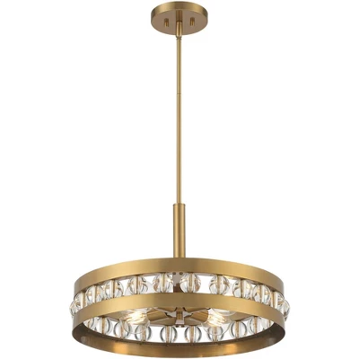 Stiffel Artyom Warm Gold Ring Pendant Chandelier 21 1/2" Wide Modern Clear Crystal Balls 4-Light Fixture For Dining Room House Foyer Kitchen Island 6 Stiffel Artyom Warm Gold Ring Pendant Chandelier 21 1/2" Wide Modern Clear Crystal Balls 4-Light Fixture For Dining Room House Foyer Kitchen Island - Image 6