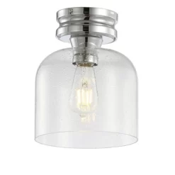 7.75" Metal/Glass Domenic Flush Mount (Includes Energy Efficient Light Bulb) - JONATHAN Y -Light Up Deals Store GUEST bb379ee5 89b6 49c7 9d7b a567004aff17