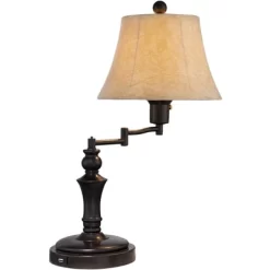 Regency Hill Traditional Desk Table Lamp Swing Arm With Hotel Style USB Charging Port 21.75" High Bronze Metal Faux Leather Bell Shade For Bedroom 12 Regency Hill Traditional Desk Table Lamp Swing Arm With Hotel Style USB Charging Port 21.75" High Bronze Metal Faux Leather Bell Shade For Bedroom -Light Up Deals Store GUEST bd079b6a 8870 4fb5 9cd1 abf57992a38f