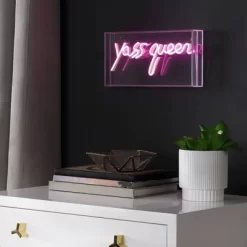 11.8" Yass Queen Contemporary Glam Acrylic Box Pendant (Includes LED Light Bulb) Neon Pink - JONATHAN Y 5 11.8" Yass Queen Contemporary Glam Acrylic Box Pendant (Includes LED Light Bulb) Neon Pink - JONATHAN Y -Light Up Deals Store GUEST bdbc368d 71a1 4b08 b40c 1c65c7641f04