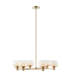Blaire 6-light Ombre Globe Chandelier Antique Brass/Amber - Ink+Ivy -Light Up Deals Store GUEST c00c184a d14f 4d34 b11c 453eac4d89ea