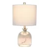 Hammered Glass Jar Table Lamp With Linen Shade Smokey Gray - Lalia Home