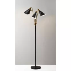 66" Nadine 3-Arm Floor Lamp Black - Adesso -Light Up Deals Store GUEST c0b4c631 c665 4eda 8246 e9ec5ffd9bb4