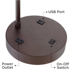 360 Lighting Colby Bronze Finish Desk Lamps Set Of 2 With Outlets And USB Ports -Light Up Deals Store GUEST c16c32ff dd54 47b4 b75c 4d88f43ab176 1