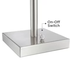 360 Lighting Andre Modern Table Lamps 26 3/4" High Set Of 2 Metal With USB And AC Power Outlet In Base Table Top Dimmers White Drum Shade For Desk -Light Up Deals Store GUEST c1bfd67b 497d 4367 8db7 5b3e3957f6af