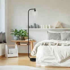 Antique Style Industrial Iron Lantern Floor Lamp With Glass Shade - Simple Designs -Light Up Deals Store GUEST c60a2447 630a 4995 b05e 8753f74303f9