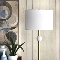 NuLOOM Saxman 63" Marble Floor Lamp Lighting - Gold 63" H X 16" W X 16" D -Light Up Deals Store GUEST c6faaa24 f9cb 4931 9e59 8141bc798831