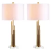 (Set Of 2) 32" Hopper Table Lamp Brass Gold (Includes LED Light Bulb) - Safavieh