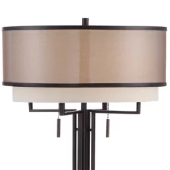 Franklin Iron Works Alamo Industrial Rustic Floor Lamp 62" Tall Bronze Metal Sheer Organza Outer Linen Fabric Inner Double Drum Shade For Living Room 10 Franklin Iron Works Alamo Industrial Rustic Floor Lamp 62" Tall Bronze Metal Sheer Organza Outer Linen Fabric Inner Double Drum Shade For Living Room -Light Up Deals Store GUEST c89d7e1b 3074 4ac2 9972 4500a6e24560