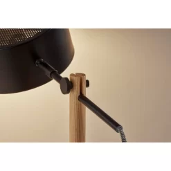 Dylan Floor Lamp Natural Wood/Black - Adesso -Light Up Deals Store GUEST c9cf2dad ef8b 42b4 96fd f71239a9562c