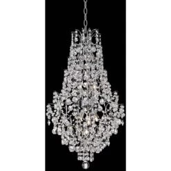 Vienna Full Spectrum Marilyn Chrome Pendant Chandelier 18 1/4" Wide Modern Clear Crystal 5-Light Fixture For Dining Room House Foyer Kitchen Island -Light Up Deals Store GUEST ccc855d9 96f2 4055 911d 82b2d900e939