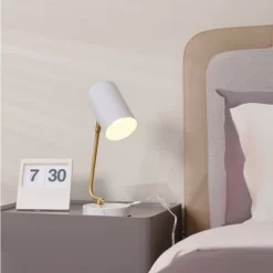 15" Novogratz X Globe Athena White Desk Lamp - Globe Electric -Light Up Deals Store GUEST ccf4f9be 2e1b 4f9d b660 52adf1c0624b