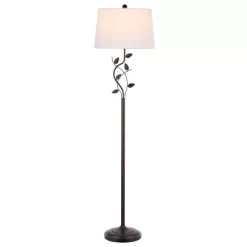 Rudy Iron Floor Lamp (Includes LED Light Bulb) Black - Safavieh