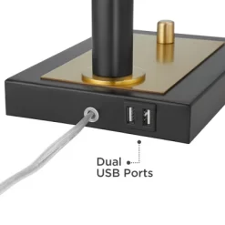 Possini Euro Design Possini Euro Hayven Desk Lamp With Dual USB Ports In Warm Gold With Black -Light Up Deals Store GUEST ce83f871 ecd6 4a32 8115 a311a0890f58