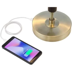 Possini Euro Design Possini Euro® Wyndham Desk Lamp With Glass Shade And Dual USB Ports 12 Possini Euro Design Possini Euro® Wyndham Desk Lamp With Glass Shade And Dual USB Ports -Light Up Deals Store GUEST cfa3a629 69c9 4678 8598 75a383393ac9