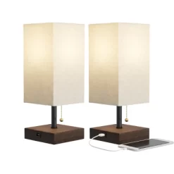 Small Table Lamp Set With Wood Base – Set Of 2 Modern Rectangle Lights With LED Bulb IncludeDecor Living Room, Bedroom, Or Home Office By Lavish Home 11 Small Table Lamp Set With Wood Base – Set Of 2 Modern Rectangle Lights With LED Bulb IncludeDecor Living Room, Bedroom, Or Home Office By Lavish Home -Light Up Deals Store GUEST d136bd32 0a4a 4d61 9b50 01ff40f4c9c4