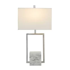 Marble Table Lamp With Square Shade – CosmoLiving By Cosmopolitan -Light Up Deals Store GUEST d20c984b 197d 458e 9e0a 0b1bed7e1764