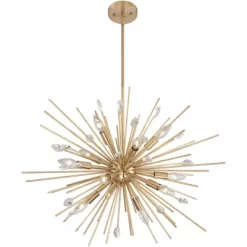 Possini Euro Design Janae Plated Gold Chandelier 29 1/2" Wide Modern Sputnik 12-Light Fixture For Dining Room House Foyer Kitchen Island Entryway -Light Up Deals Store GUEST d2ee25e0 8698 4b6a b1c0 66a5efef7c3f